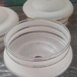 Set of 4 art deco glass tulip bowls