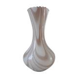 Vase in opaline dentelé and marbled 30s