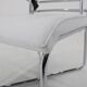 Fauteuil réglable chromé Bauhaus restauré des années 1940 en cuir blanc, Tchécoslovaquie