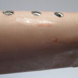 Techno Media lamp in copper and wood