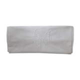 Old linen yarn embroidered and monogrammed