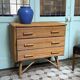 Commode 3 tiroirs bambou/rotin vintage