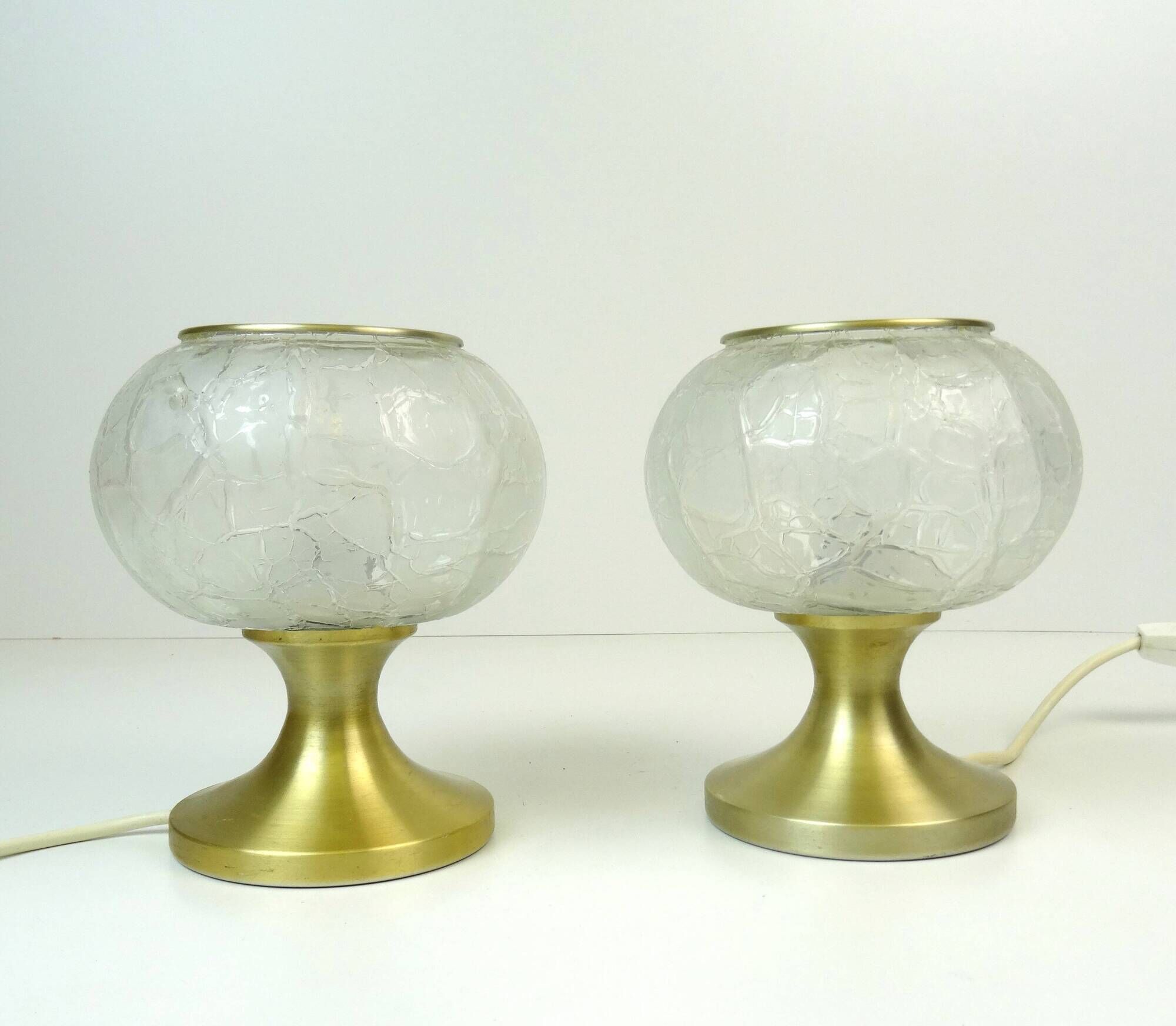 Beautiful Pair of Hollywood Regency bedside desk Lamps by Doria Germany