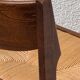 Vintage 1960s solid elm straw chairs
