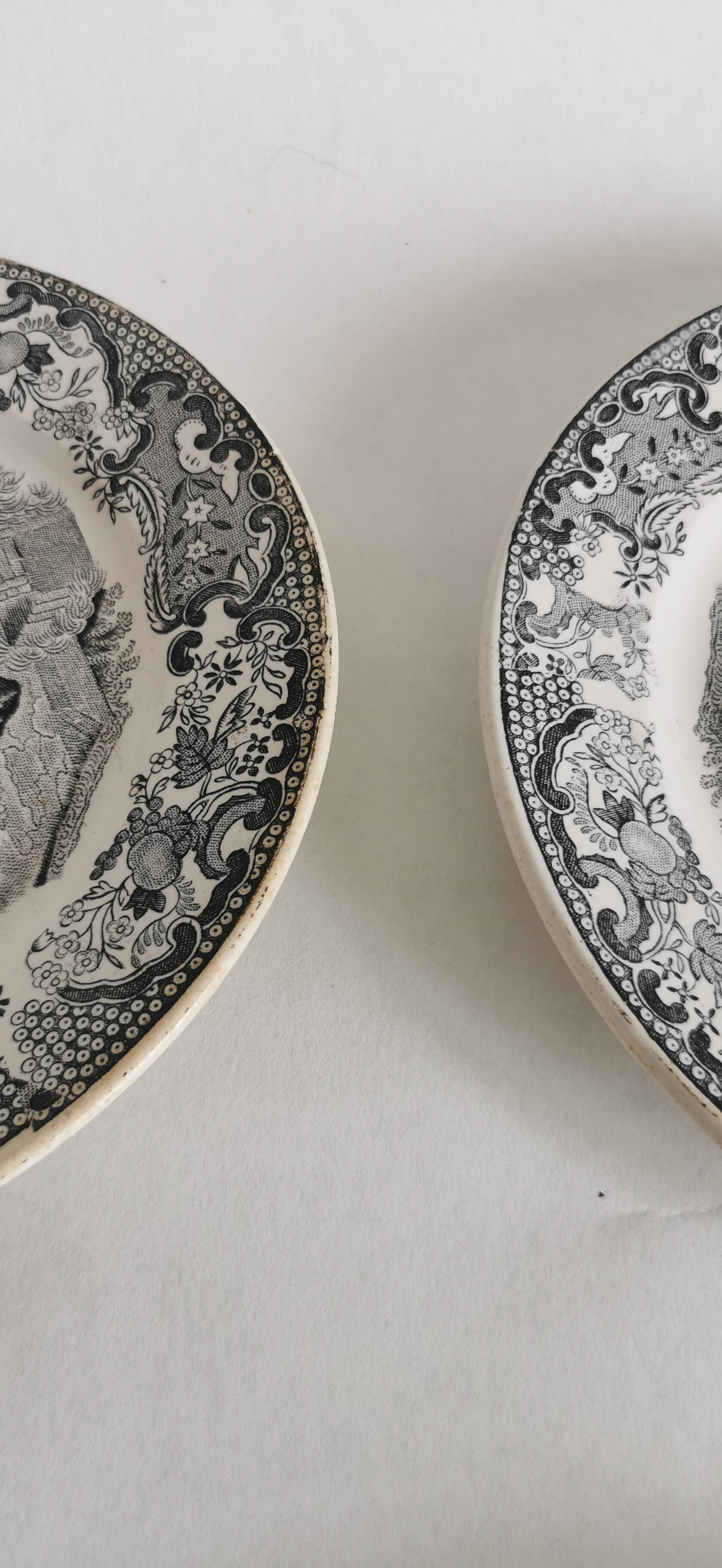 Lot de 6 assiettes en faïence Longwy Huart & Nothomb