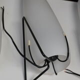 Wall lamp Louis Kalff opaline warhead and metal 50s