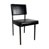 Modernist design chair metal and imitation leather 60s