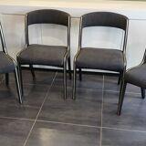Série de 4 chaises Baumann modèle Gondole, années 1970