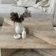 Table basse travertin vintage années 60