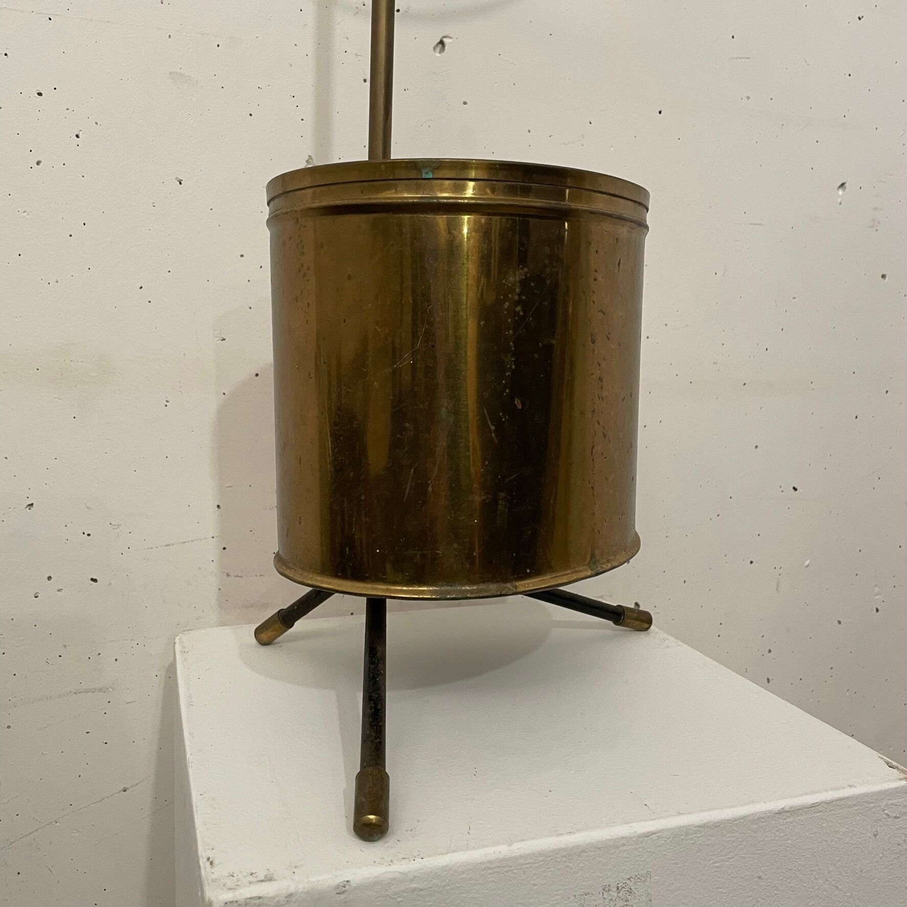 Brass umbrella stand, Matégot, 1960