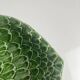 Set of 3 green leaf artichoke barbotine bowls vintage 70s