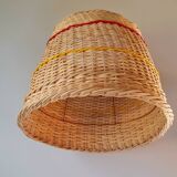 60s rattan lampshade