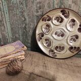 French vintage Pornic oyster plate