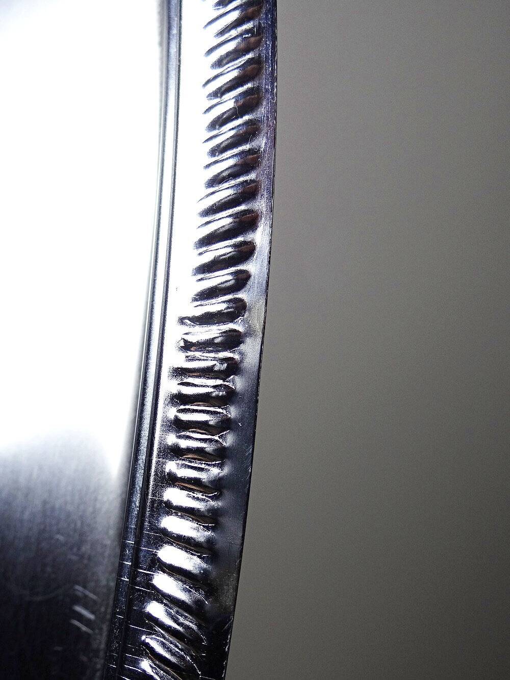 Beurrier en métal argenté/inox vintage années 1960-1980 style rococo