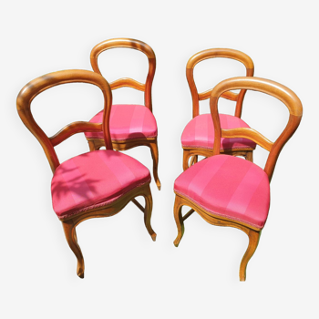 4 chaises Louis Philippe tapissées