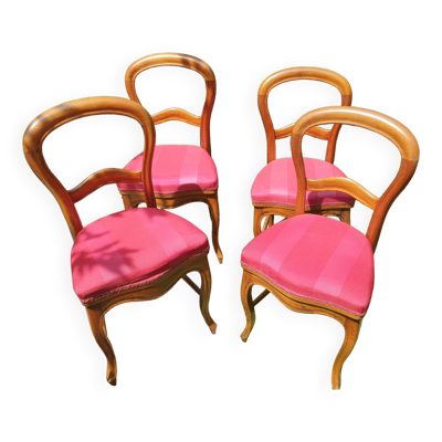 4 chaises Louis Philippe tapissées