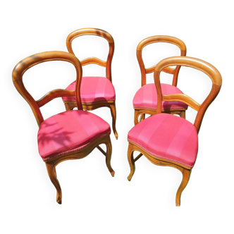 4 Louis Philippe upholstered chairs