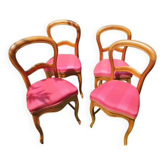 4 chaises Louis Philippe tapissées