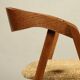 Vintage dining chairs oak wood yellow mellow Boho upholstery