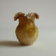 Victorian glass peach sunrise coralene vase, late 19th century.