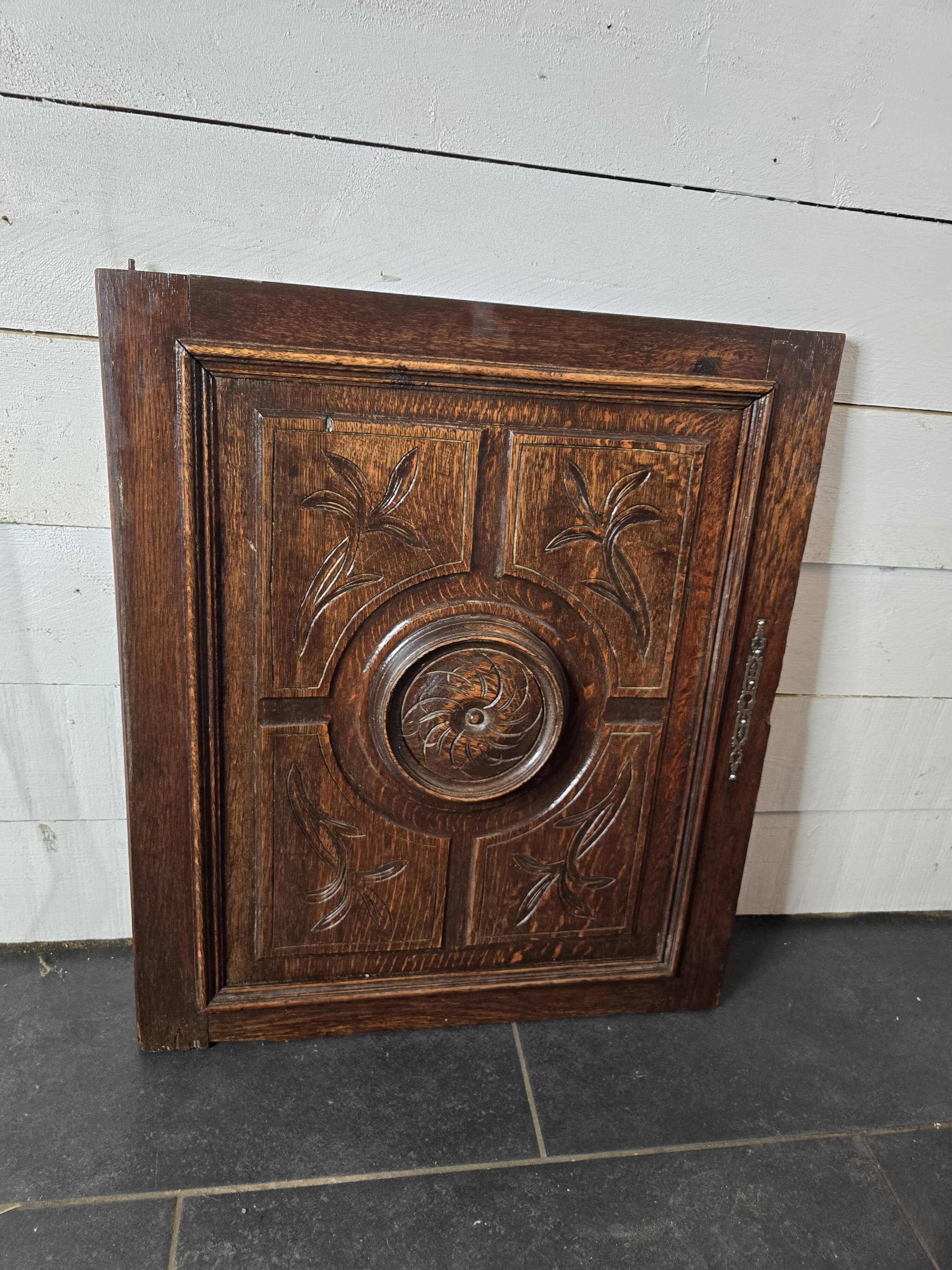 Old carved wooden door