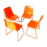 4 chaises années 70