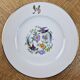 Set of 6 vintage dessert plates Limoges porcelain paradise bird