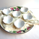 Egg dish or egg dish in slip trompe l'oeil signed GD Paris Deposited