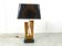 Lampe de table en laiton en forme de feuille des années 1970.