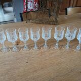 8 crystal stemmed glasses