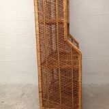 Vintage rattan bookcase