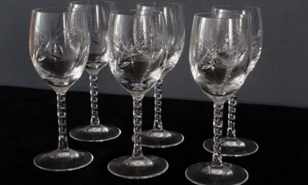 6 wine glasses 12 cl Fleury collection / crystal spike from Arques,