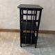 Black rattan shelves