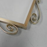 Vintage faceted mirror in aluminum frame