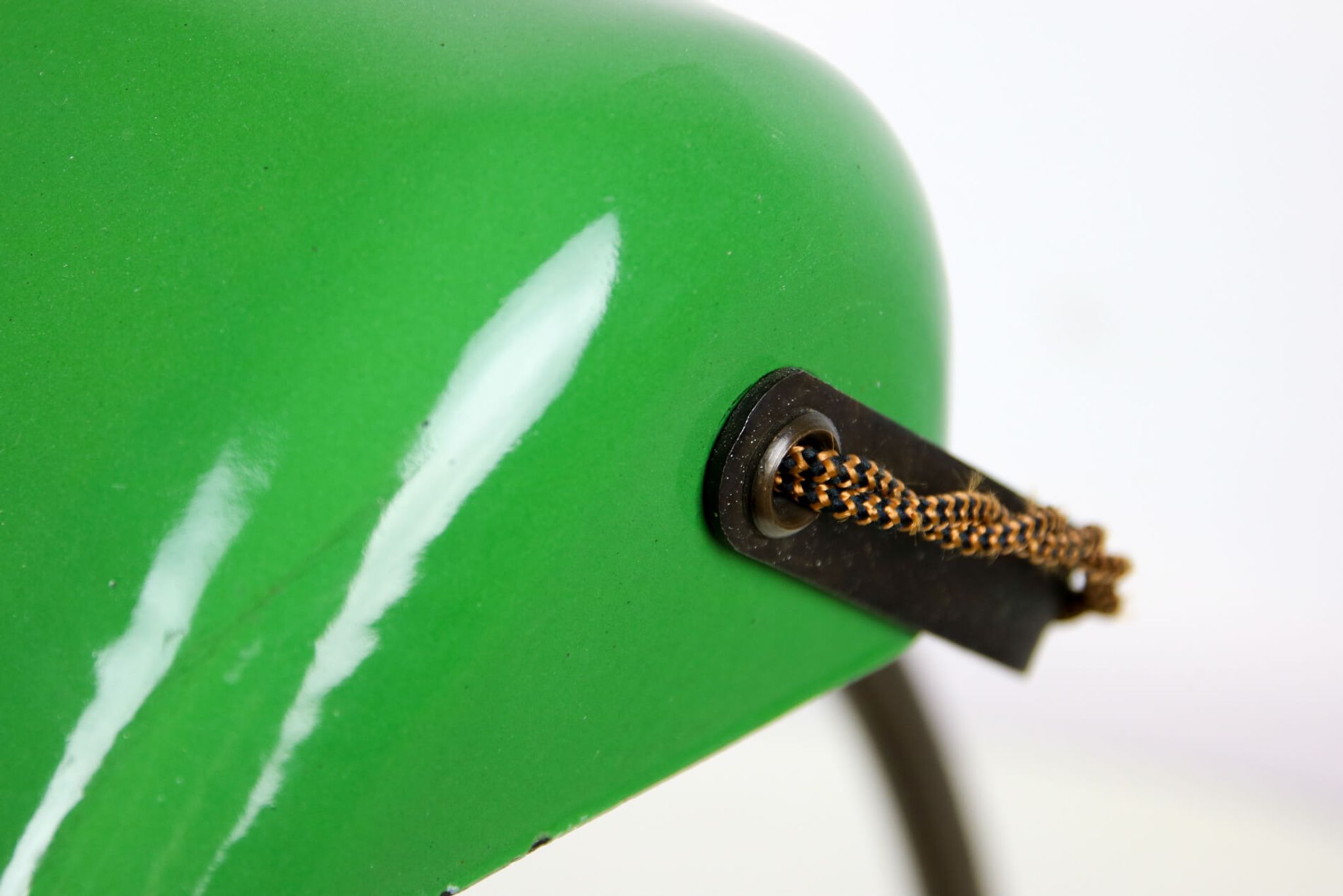 Green and black banker's lamp, Art Nouveau, 1920s