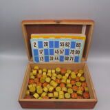 Old wooden lotto game