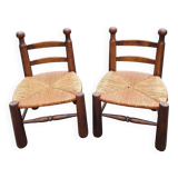 1 pair of brutalist chairs