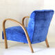 Fauteuil en velours Art déco italien des années 1940