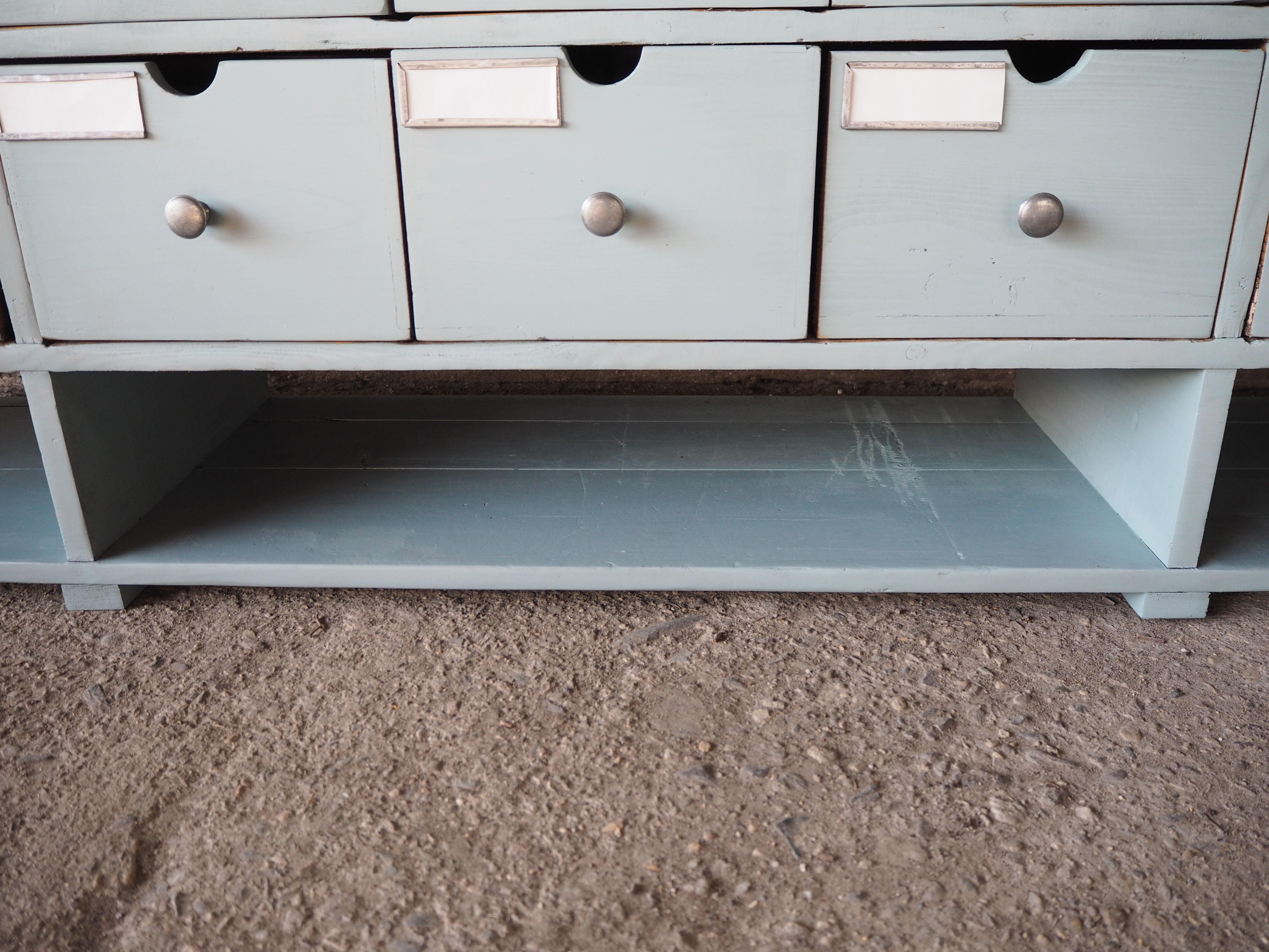 Vintage industrial wooden chest of drawers