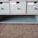 Vintage industrial wooden chest of drawers