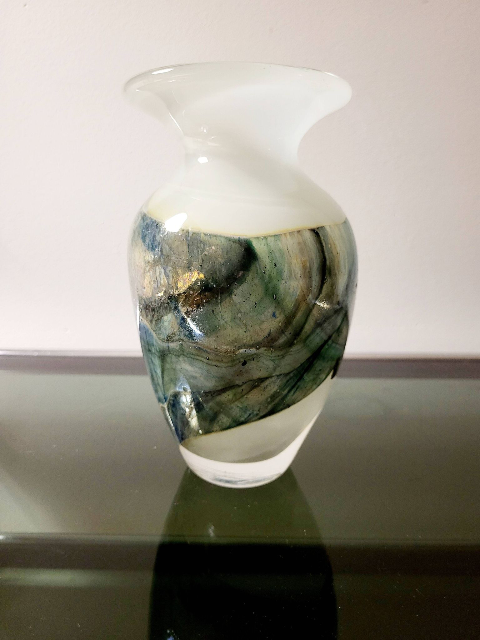 Vase en cristal Val Saint Lambert numéroté SK L 1992, Liège, années 1990