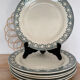 6 flat plates Terre de Fer Salins model Garlands L.XVI
