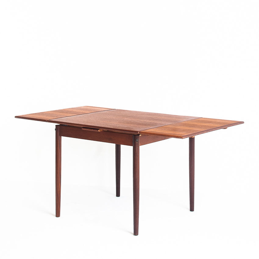 Teak dining table with Scandinavian-style extensions - France, 1960