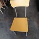 Petite chaise ecole 1950s tubee formica jaune