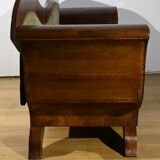 Canapé en Ronce d’Acajou, style Biedermeier – Fin XIXe