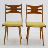 1960s Set of Four Restored Rare Dining Chairs, Czechoslovakia