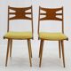 Ensemble de quatre chaises de salle à manger rares restaurées des années 1960, Tchécoslovaquie