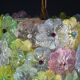 Amazing Vintage Multicolor Murano Glass Flower Chandelier by Seguso