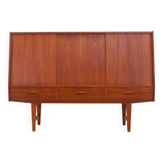 Teak highboard, Danish design, 1960s, production: Denmark