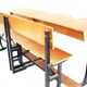 Large wooden school desk on wheels with desk flap, great for catering or the office